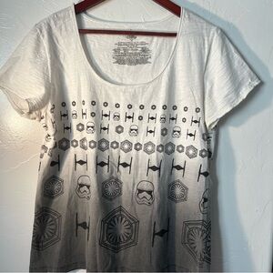 Disney Star Wars Shirt  scoop neck XL Storm Troopers